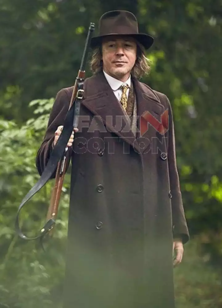 PEAKY BLINDERS AIDAN GILLEN (ABERAMA GOLD) BROWN WOOL COAT